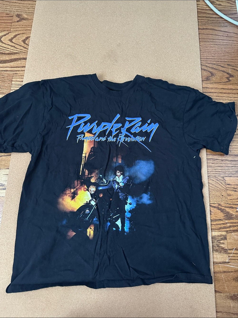 Black 'Purple Rain' Graphic T-Shirt